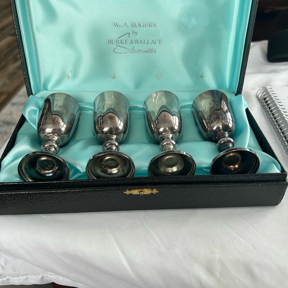 Wm. A. Rogers Silverplate Goblet Set by Burke & Wallace